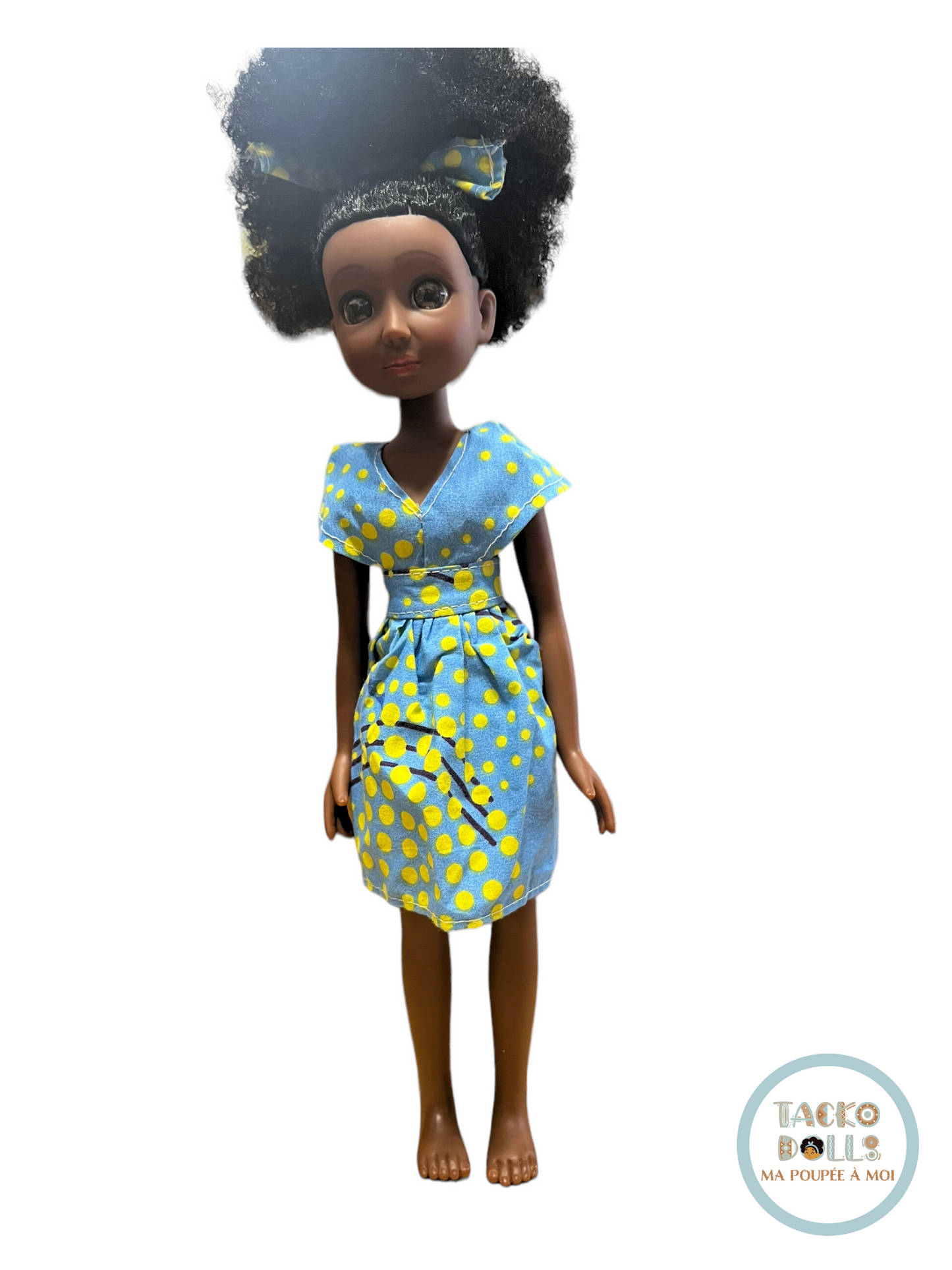 Poupée 35 cm "Lola" Bleue: Élégance Florale