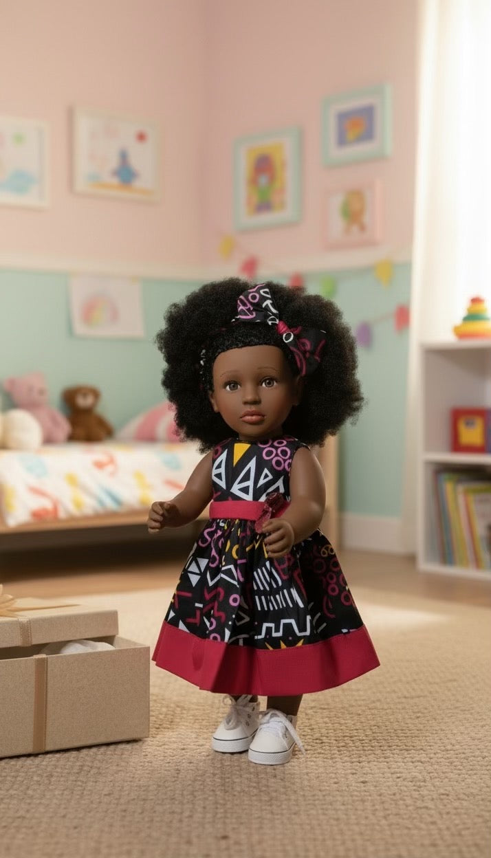 Yandé – Poupée noire aux cheveux crépus | Tackodolls