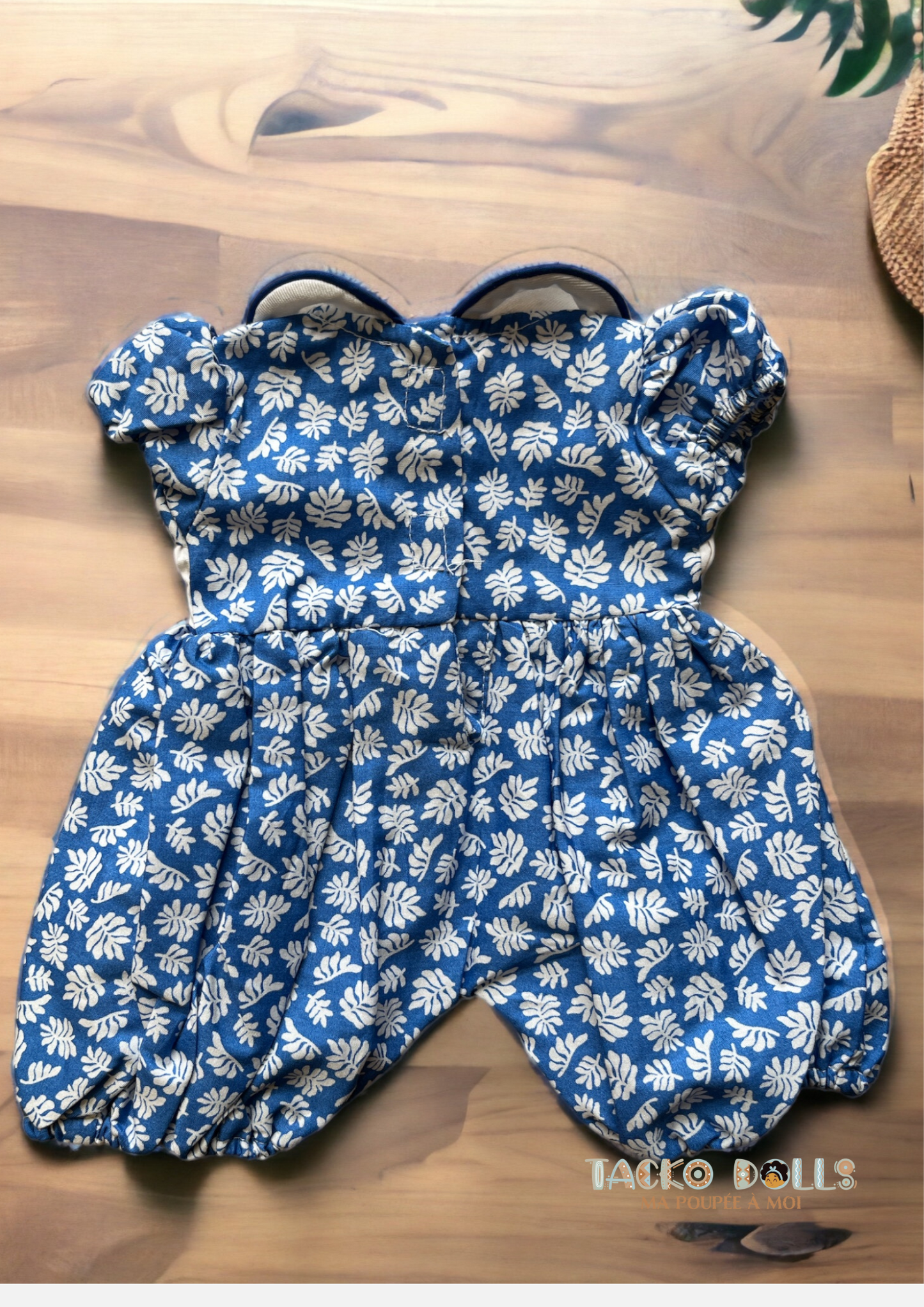 Vetement coton brodée Poupées 45 cm "Combinaison Saïnana"