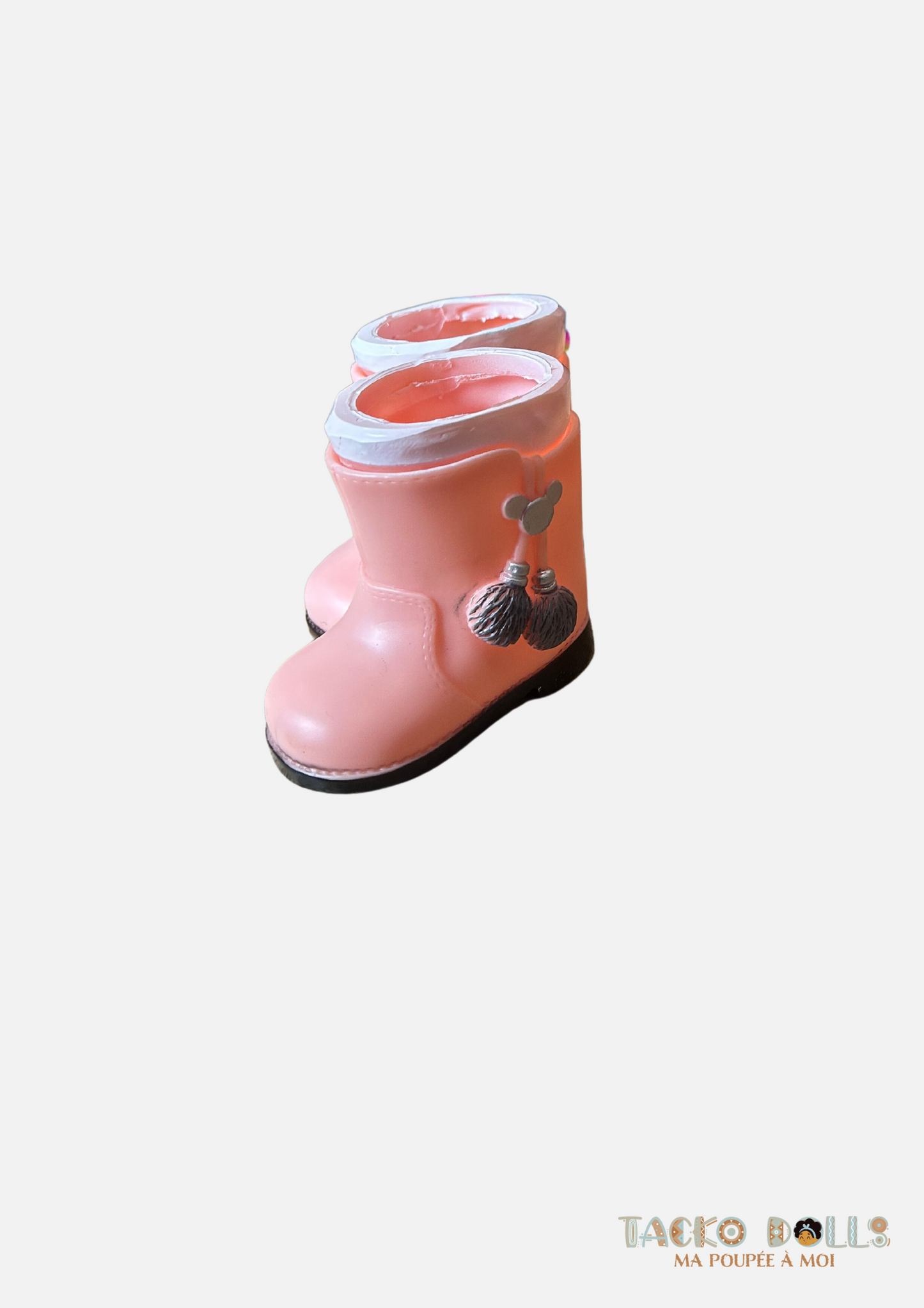 Bottines roses pour Poupée 45 cm