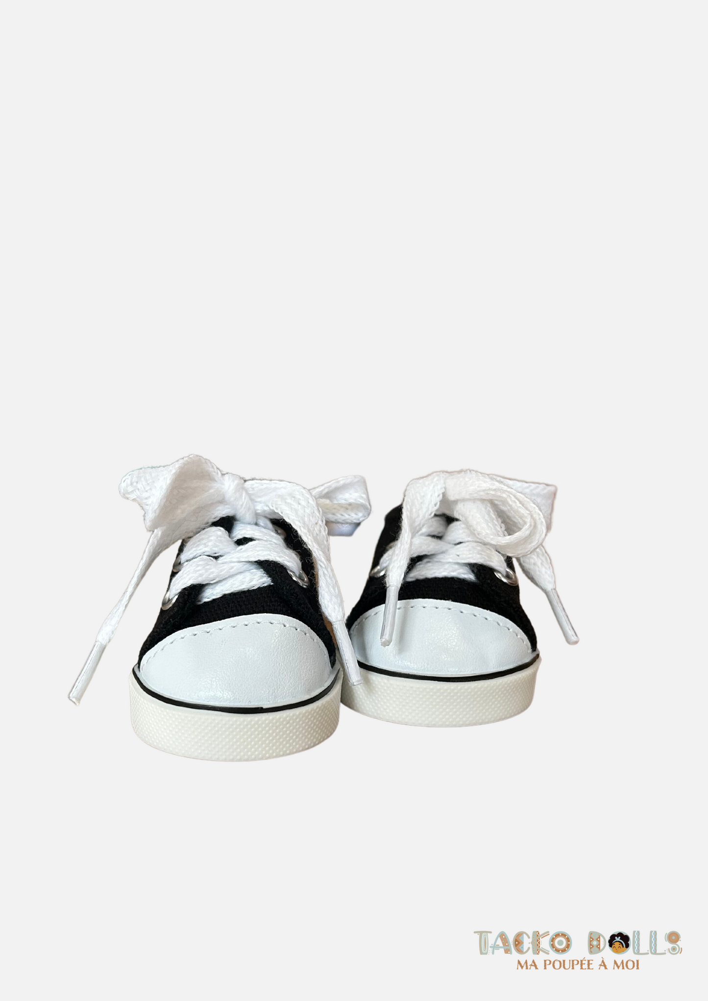 Chaussures Converses noires pour Poupée 45 cm