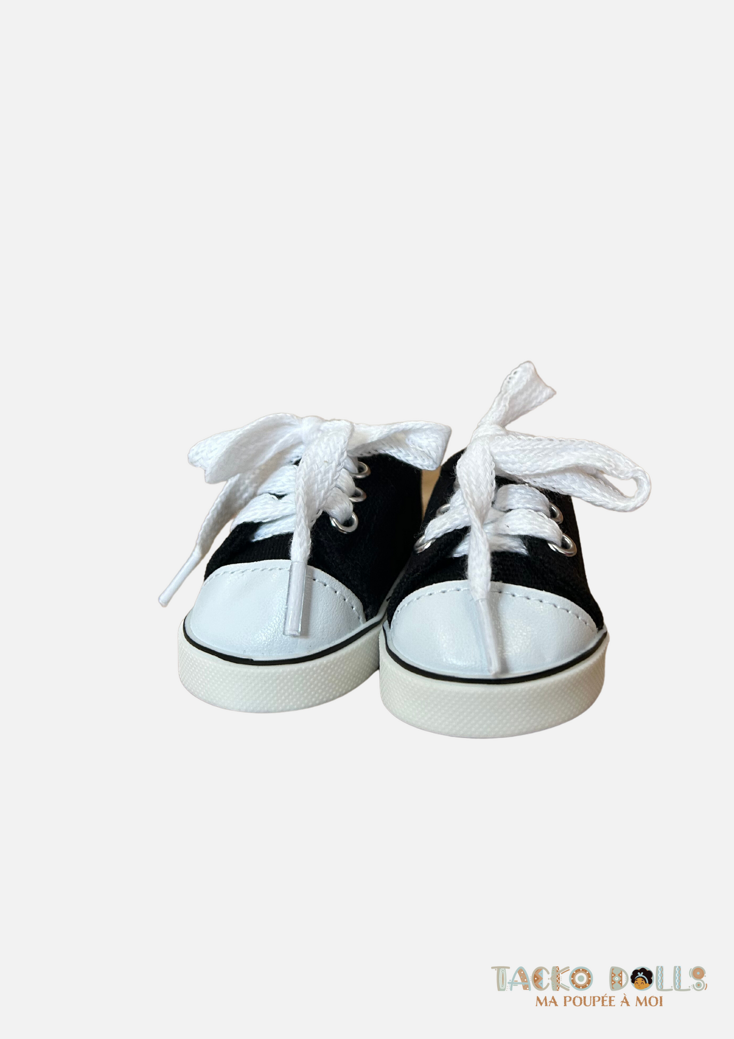 Chaussures Converses noires pour Poupée 45 cm