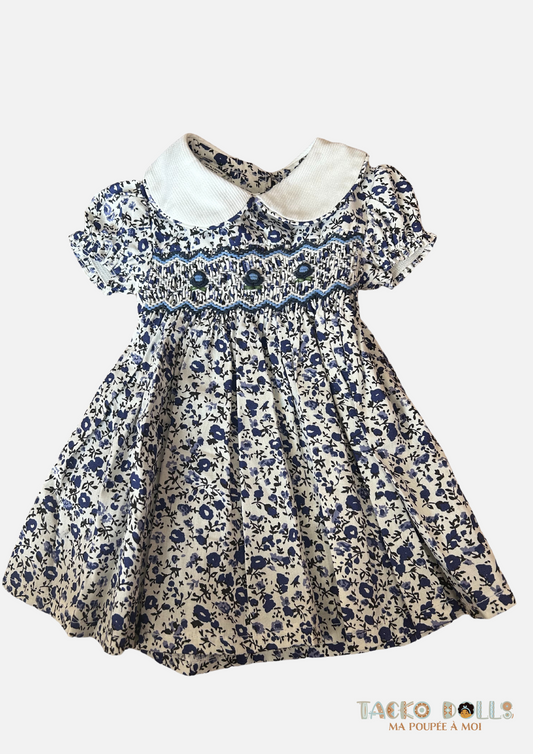 Robe en coton Mavokely - Élégance Florale pour Poupées