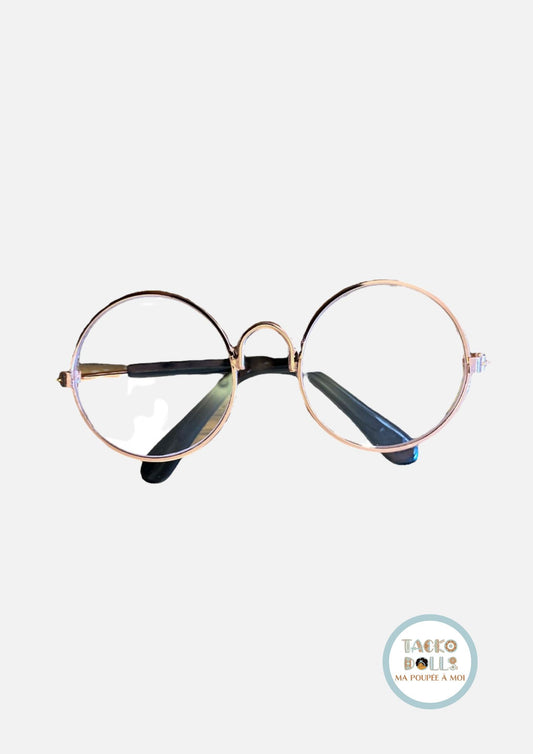 Lunettes blanchees au design vinted pour Poupée