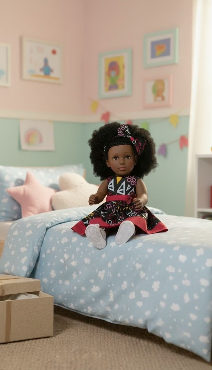 Yandé – Poupée noire aux cheveux crépus | Tackodolls