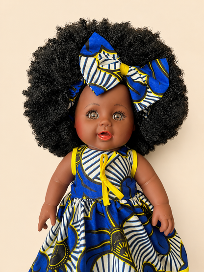 Awa – Poupée noire aux cheveux crépus | 30 cm | Tackodolls
