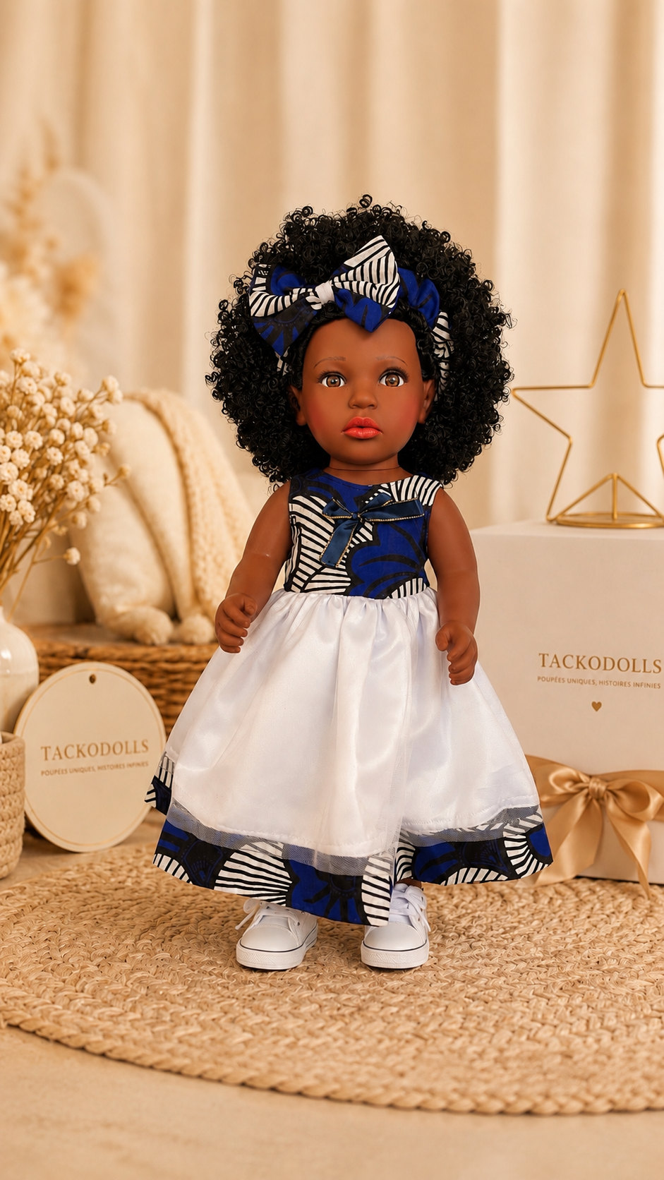 Naya – Poupée noire aux cheveux crépus | Tackodolls