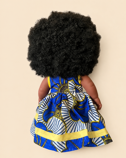 Awa – Poupée noire aux cheveux crépus | 30 cm | Tackodolls