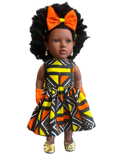 Poupée noire “Soleil Africain”