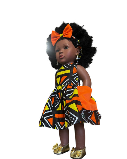 Poupée noire “Soleil Africain”