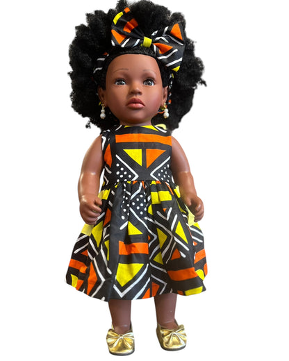 Poupée noire “Soleil Africain”