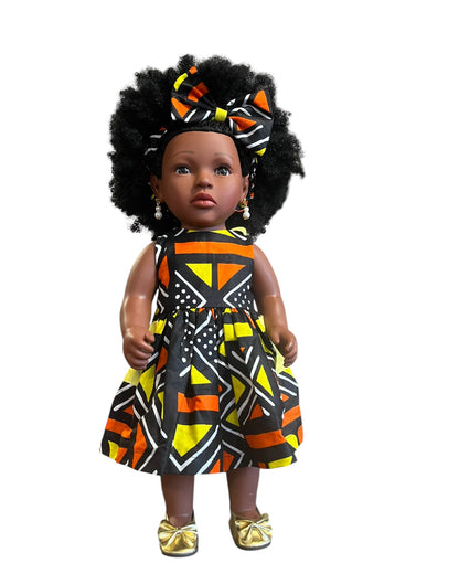 Poupée noire “Soleil Africain”
