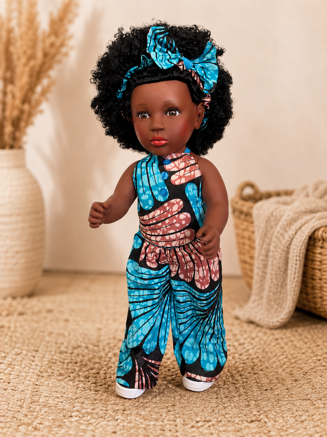 Safi Faye – Poupée noire aux cheveux crépus | Tackodolls