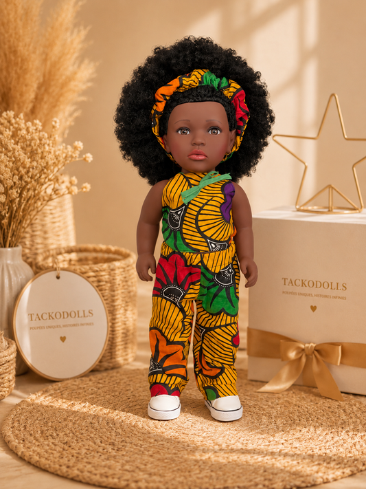 Soukeye – Poupée noire aux cheveux crépus | Tackodolls