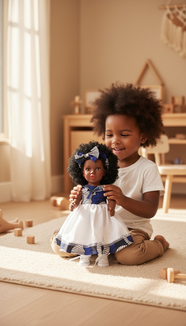 Naya – Poupée noire aux cheveux crépus | Tackodolls