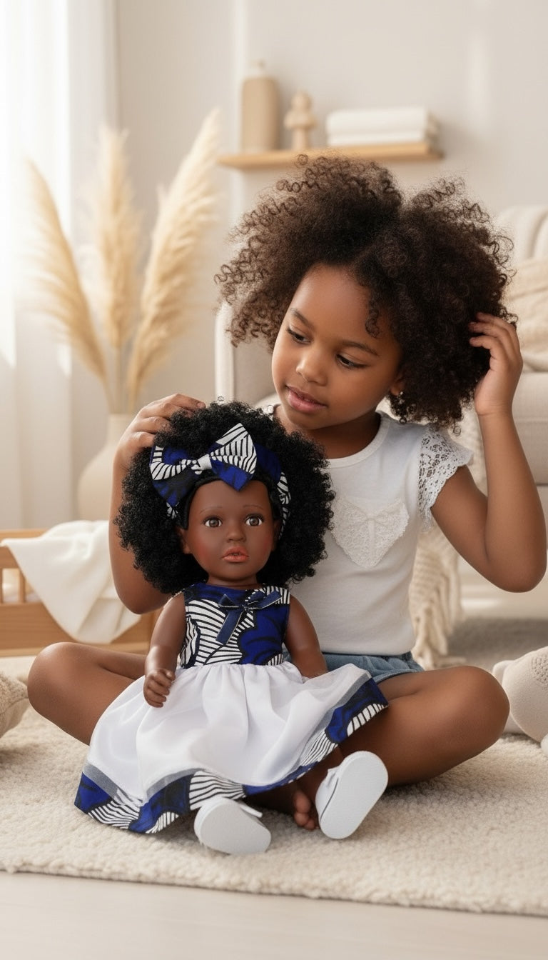 Naya – Poupée noire aux cheveux crépus | Tackodolls